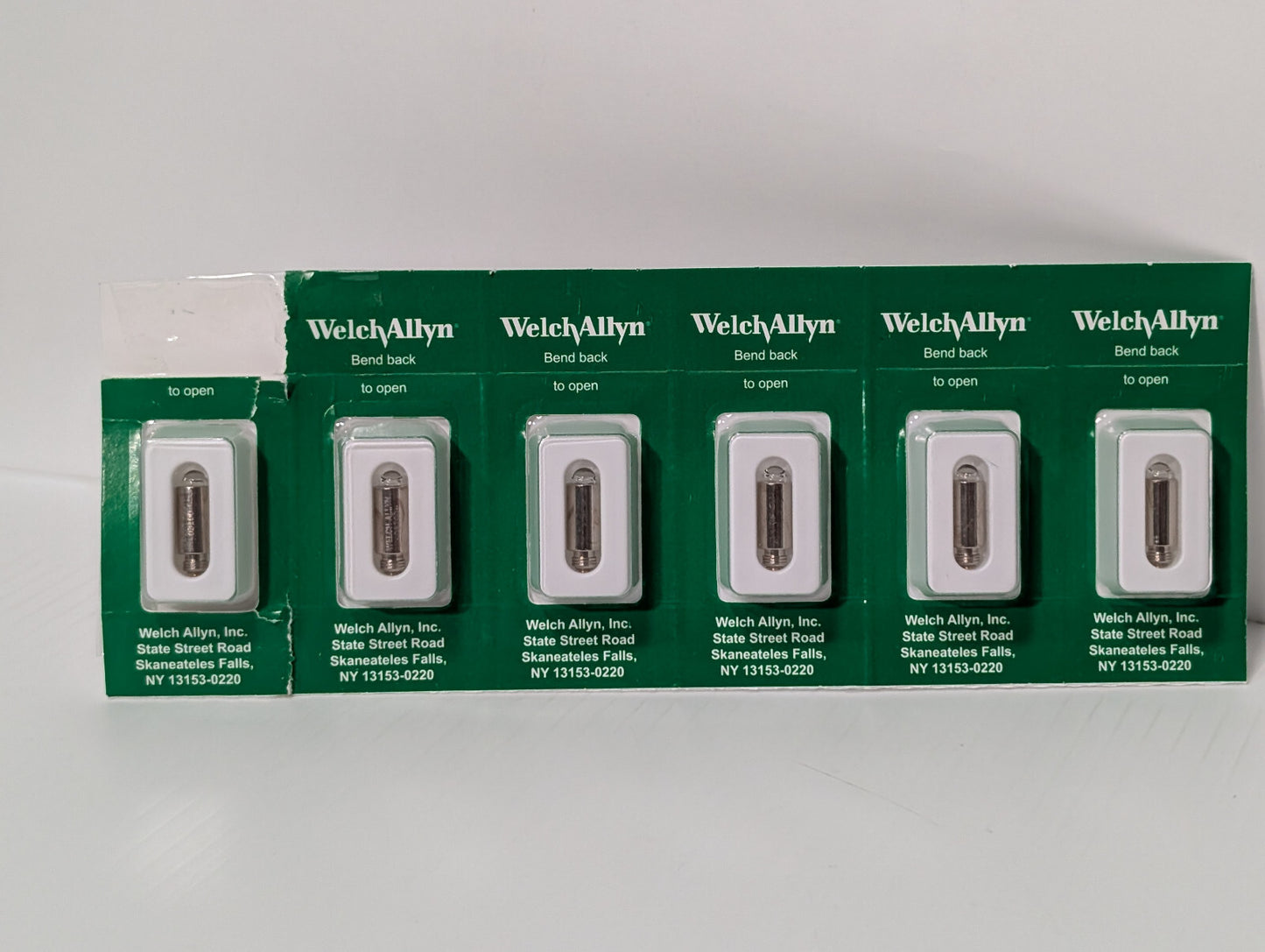 Welch Allyn 03100-U6, 3.5V Halogen Opthalmoscope Lamps Bulbs 6-Pack, 901000