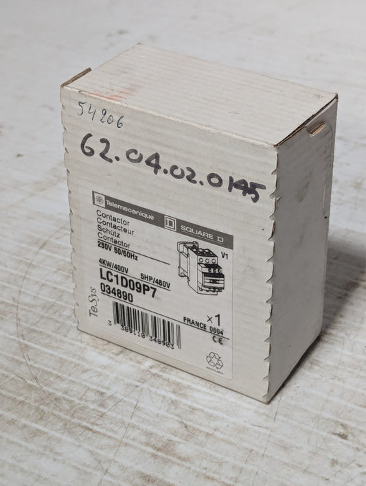 Square D LC1D09P7 Contactor 240V coil 3P 3NO, Telemecanique
