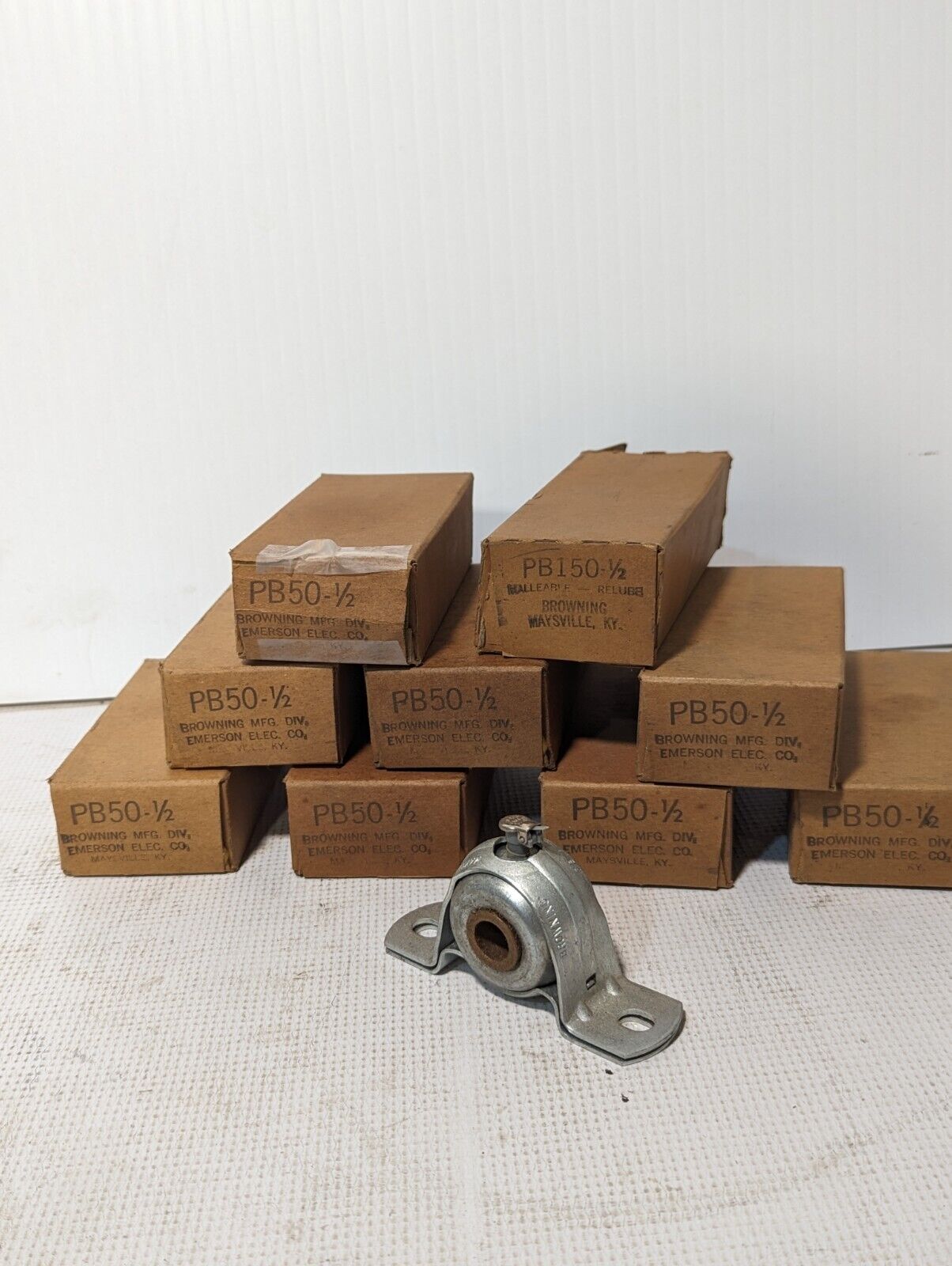 Browning PB50-1/2 Pillow Block Ball Bearing With Lubricator - Free Shipping