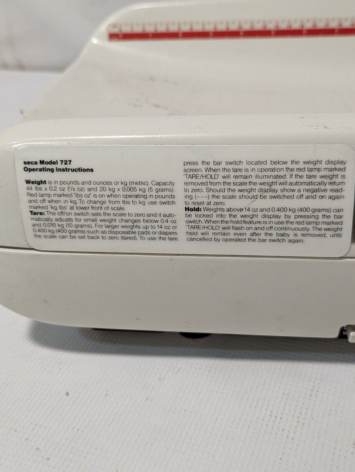 Seca 727 EMR-Validated Baby Scale with Fine Graduation