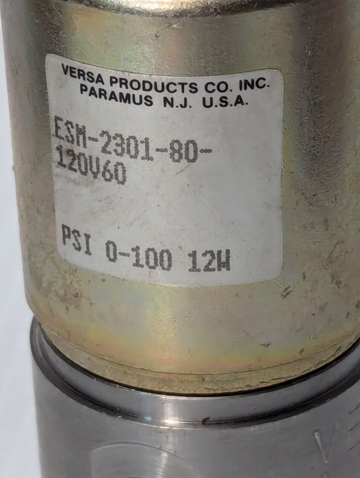 Versa ESM-2301-80-120V60 solenoid valve, 0-100PSI, 12W - Free Shipping