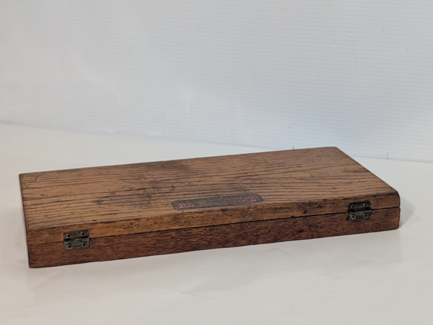 Vintage Starrett Machinist Gauge Blocks Measuring Tools Gage Set Wood Case, USA