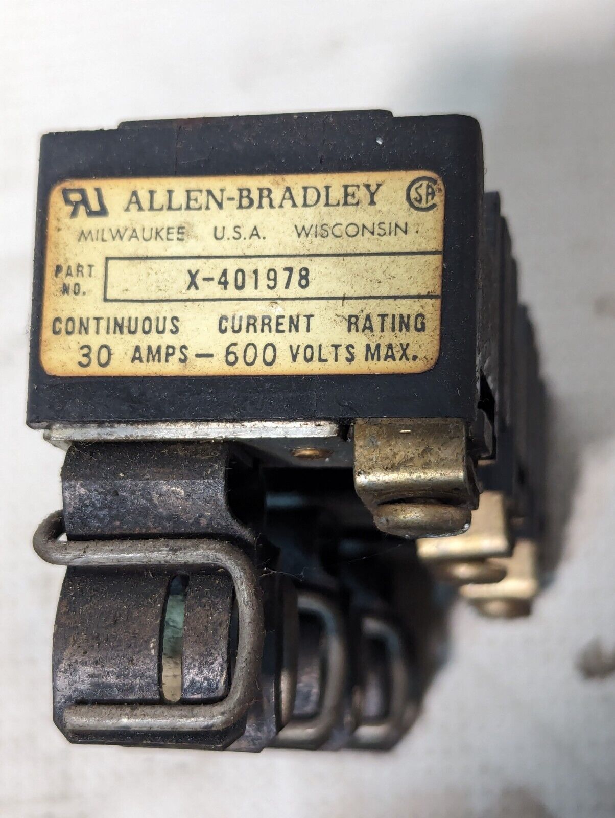 Lot of 4 Allen-Bradley X-401978 Fuse Holder, 30a, 600v Max, 3-Pole - Free Ship