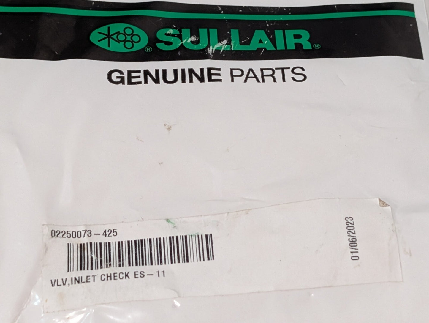 Sullair Genuine Parts 02250073-425 Inlet Check Valve ES-11