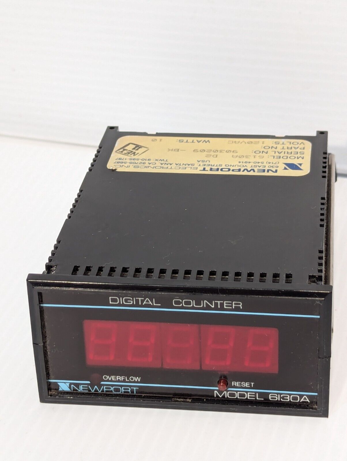 Newport 6130A D2 digital five-digit counter, 120VAC, 10W - Free Shipping