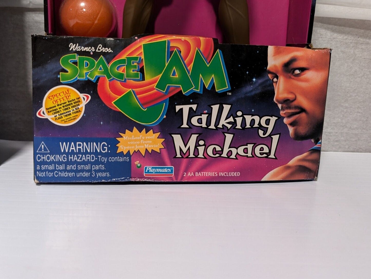 1 Michael Jordan Space Jam Looney Tunes Talking Action Figure New Vintage Sealed