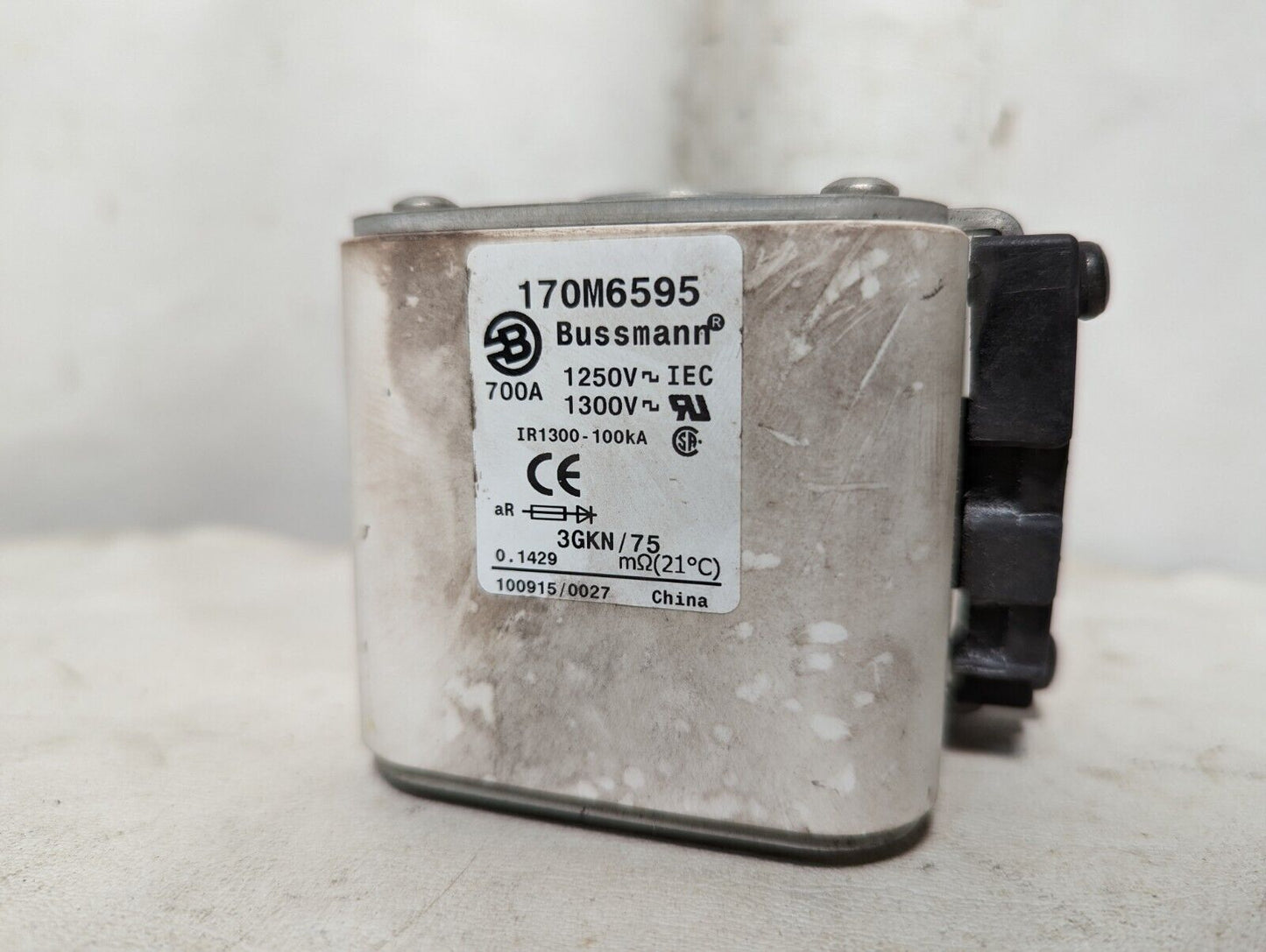 Bussmann 170M6595 fuse-link, 700A, 1250VAC, 3GKN/75