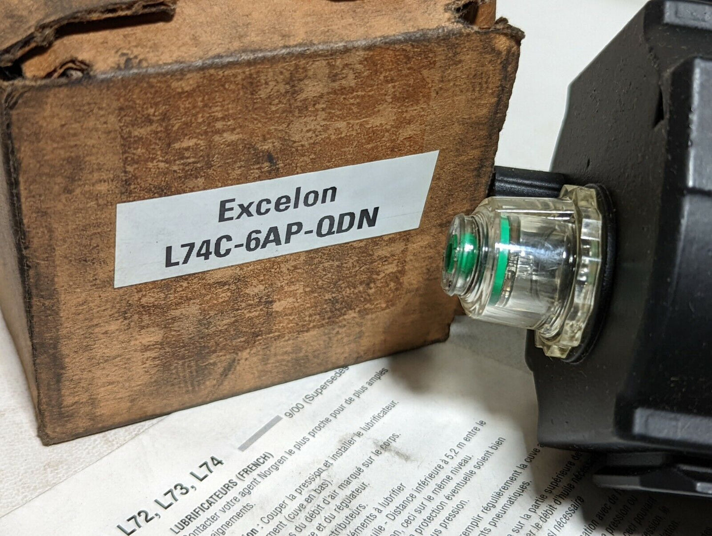Norgren Excelon L74C-6AP-QDN, inlet 250PSIG/17bar max, Temp 175F/80C max