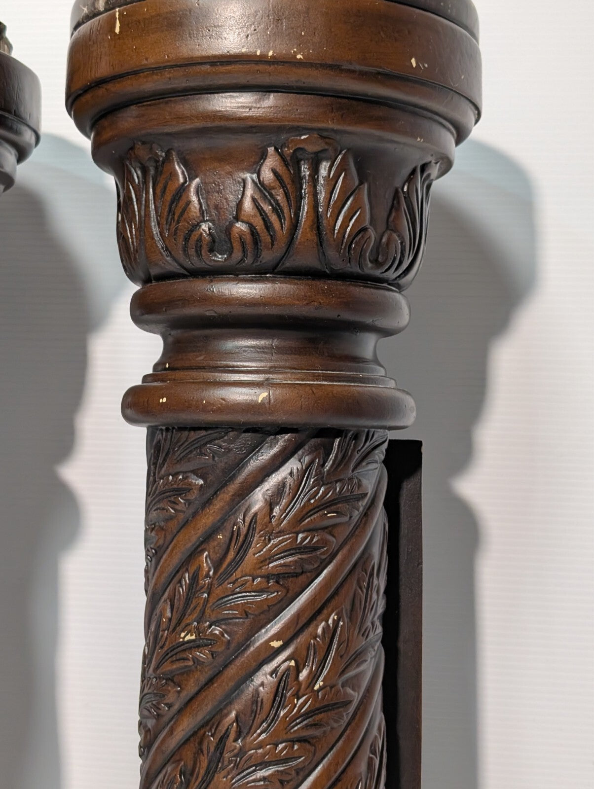 Vintage Pair of Carved Victorian Pedestals and Plant Stands