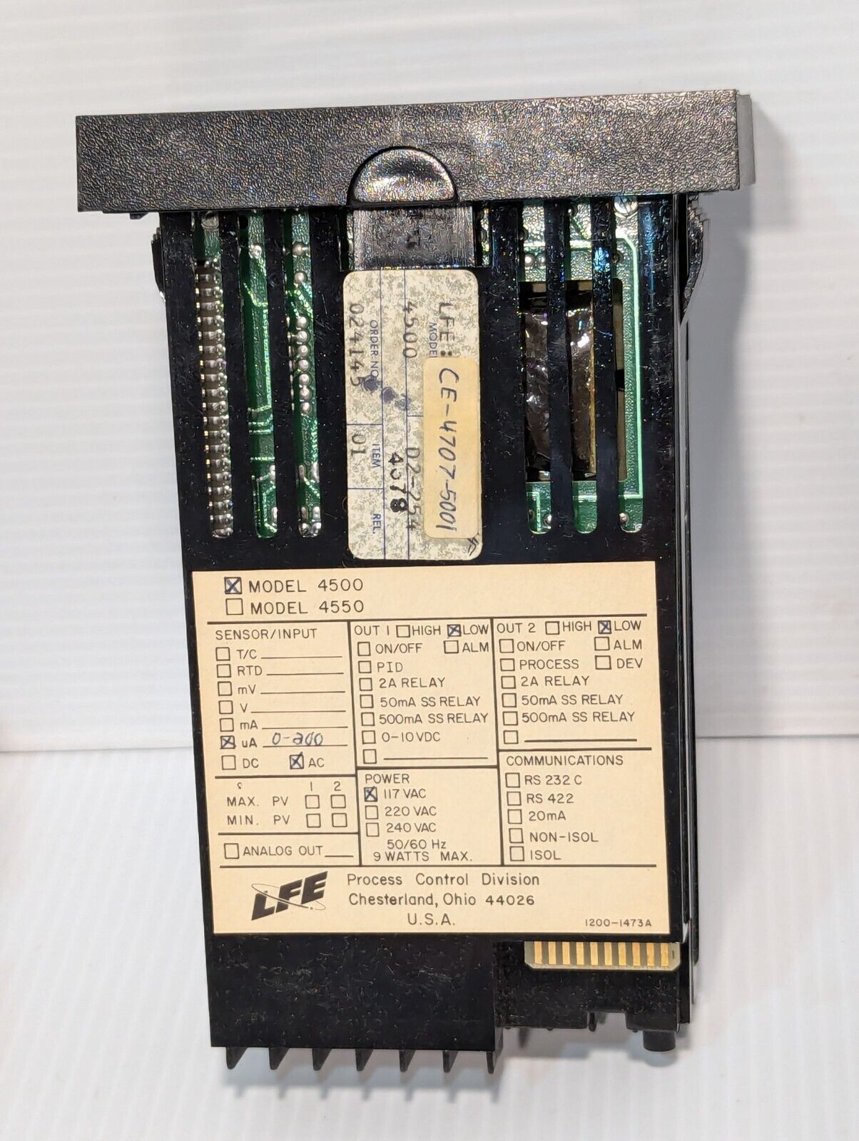 LFE 4500, CE-0411-0000 digital panel meter, range 0/2 VDC - Free Shipping