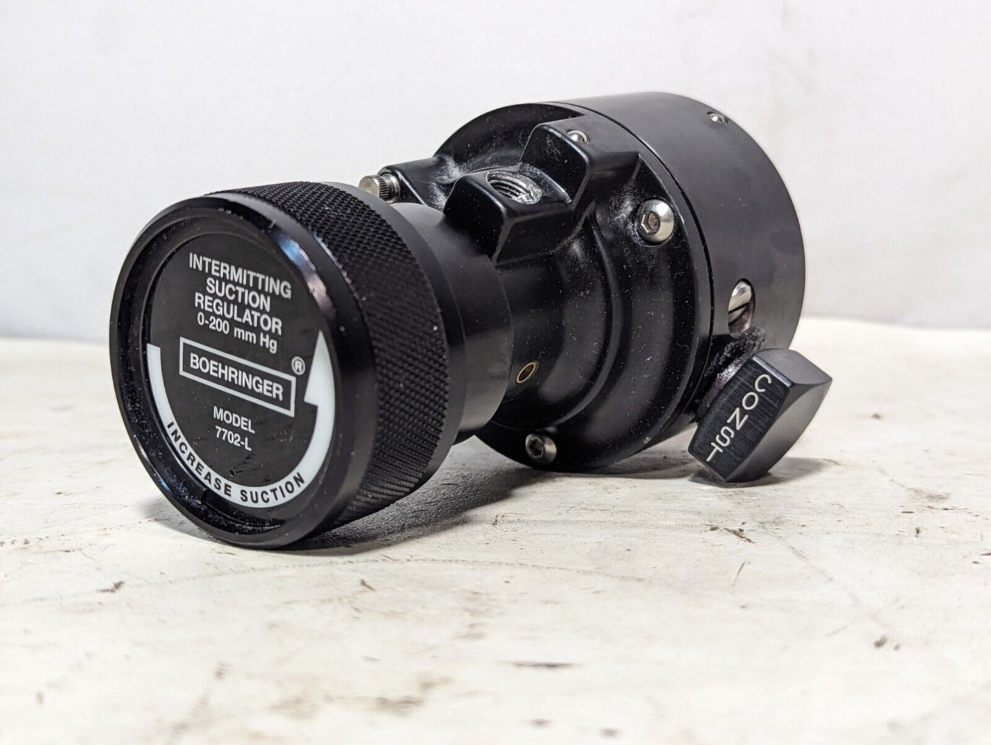 Boehringer 7702-L intermitting suction regulator, 0-200 mm Hg