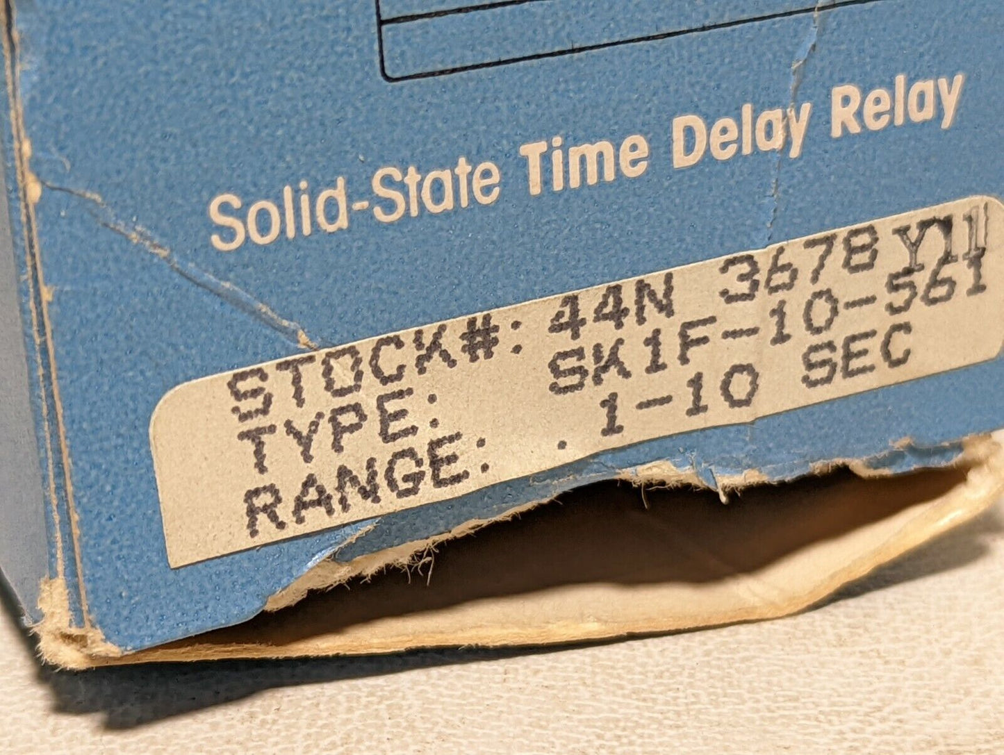 SPC Voltrex SK1F-10-561 solid state timer, range .1-10sec in original box