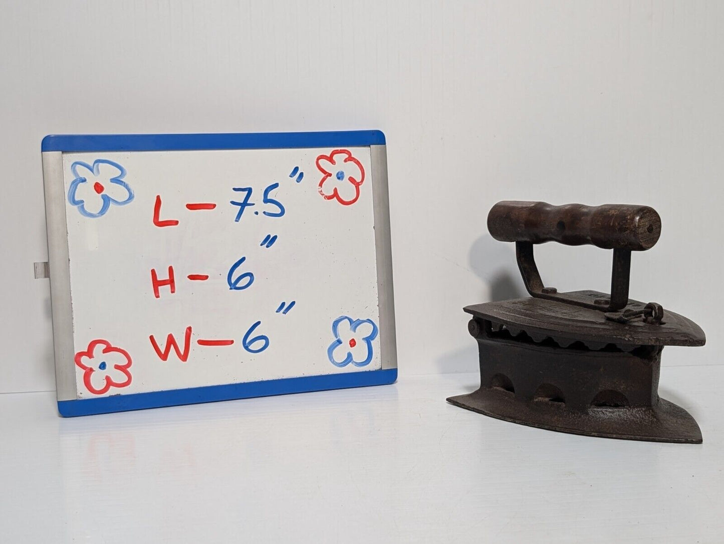 Vintage Coal Iron - 7.5" L x 6"H x 6" W - Cast Iron Collectible