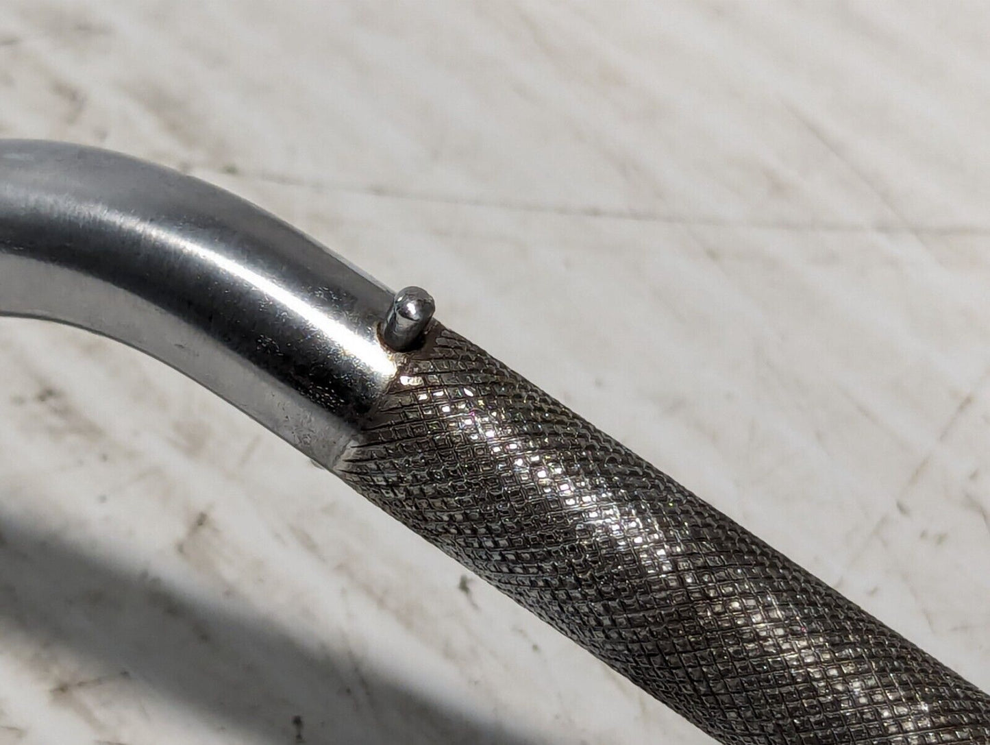 Unbranded stirrup foot rest as pictured, stainless steel, w/cross-hatched grip
