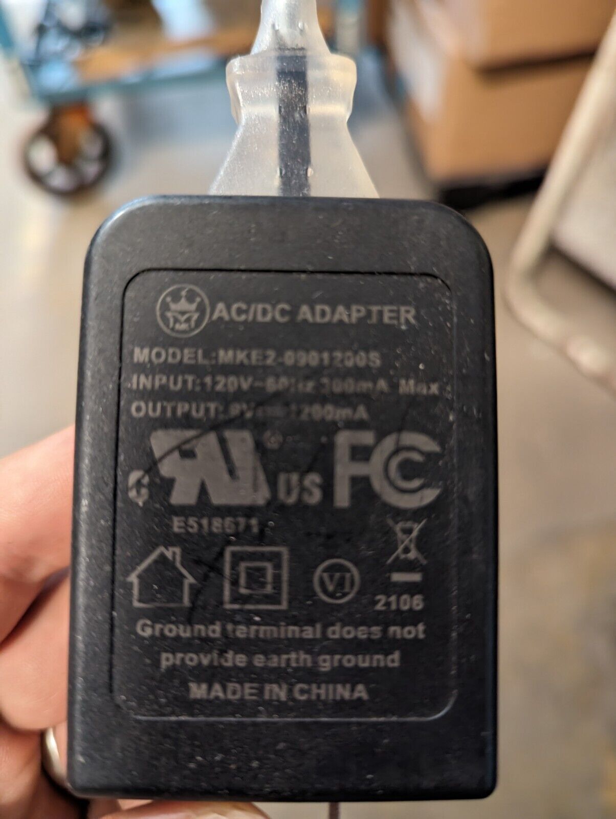 AC Power adaptor for Sigma Spectrum Infusion Pumps Baxter 35727, NO GROUND