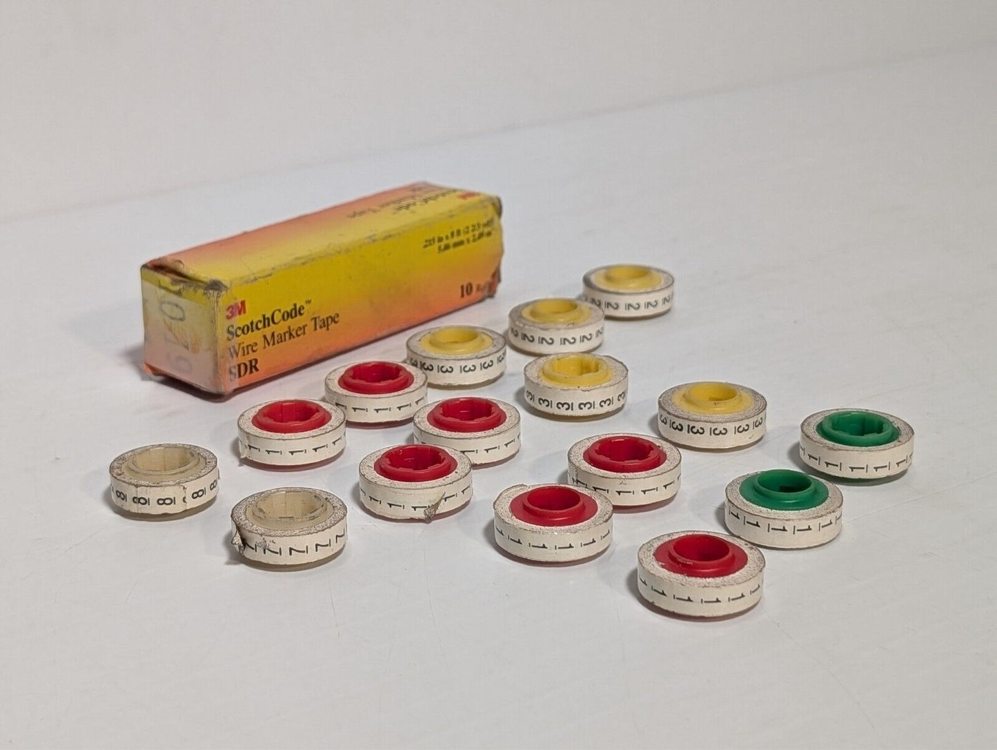 (16 Rolls) 3M ScotchCode SDR-10-19 Wire Marker Tape Refill Rolls