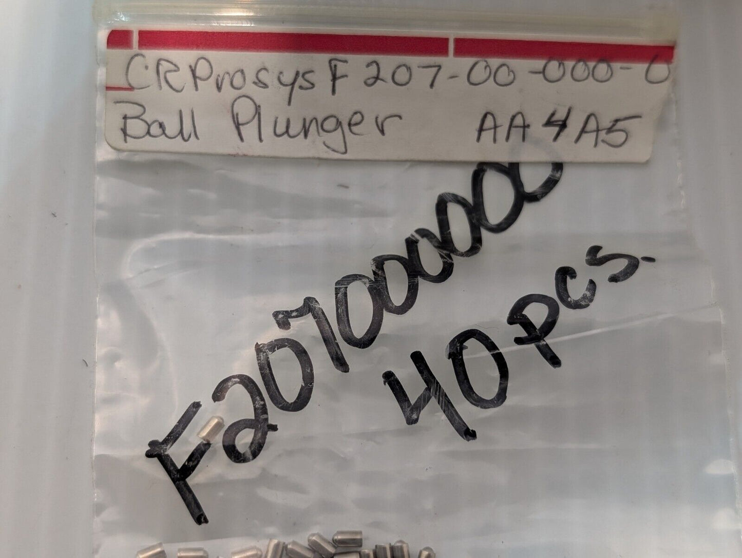 40 Pieces F207-00-000-0 Ball Plunger, Steel - Free Shipping