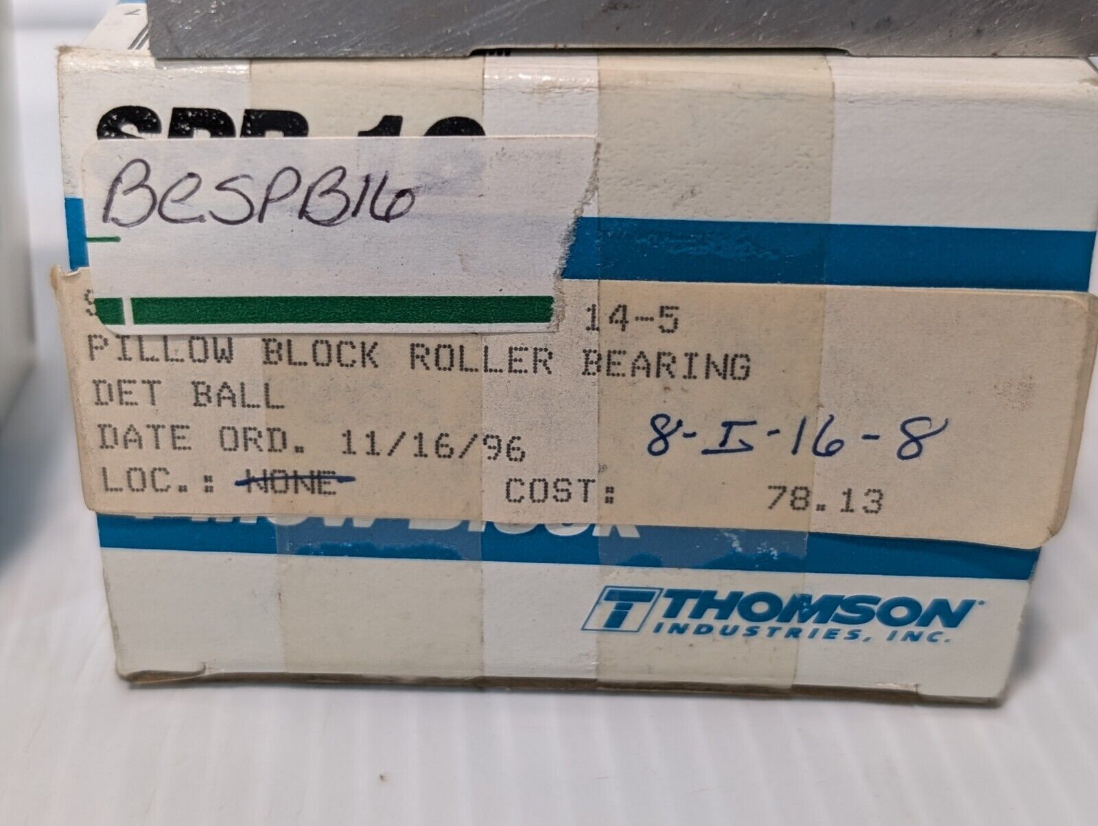 Thomson SPB16 Super Ball Bushing Linear Bearing Pillow Block - Free Shipping