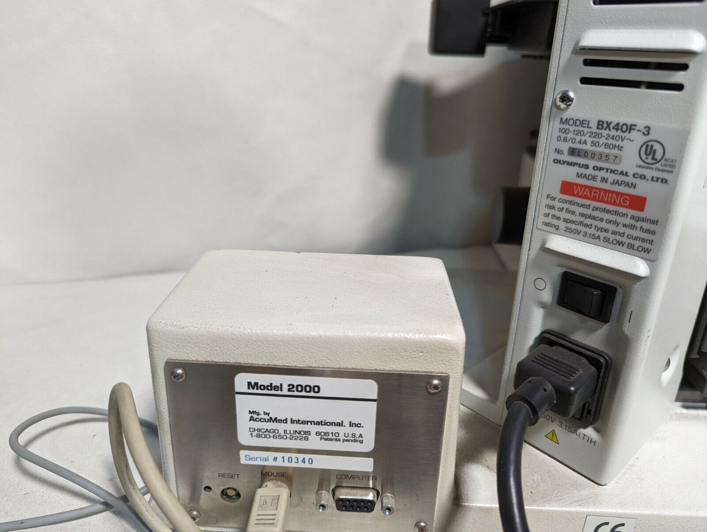 AccuMed 2000 with Olympus BX40F-3 microscope base - Free Shipping