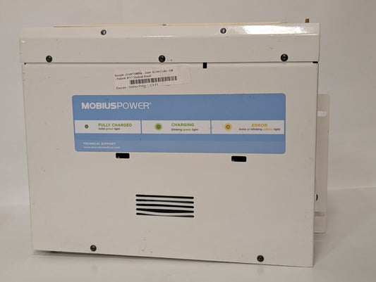 (1) Enovate HC20-MB-CS4B Mobius Power Four-Bay Battery Charger 120VAC 60Hz 7.2A