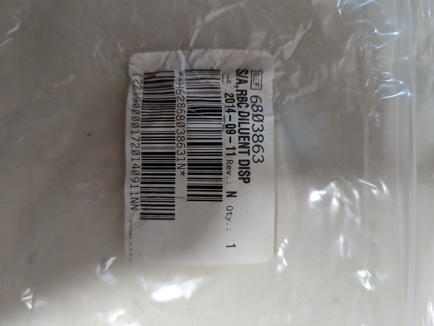 Beckman Coulter 6803863 S/A red blood cell RBC diluent dispenser