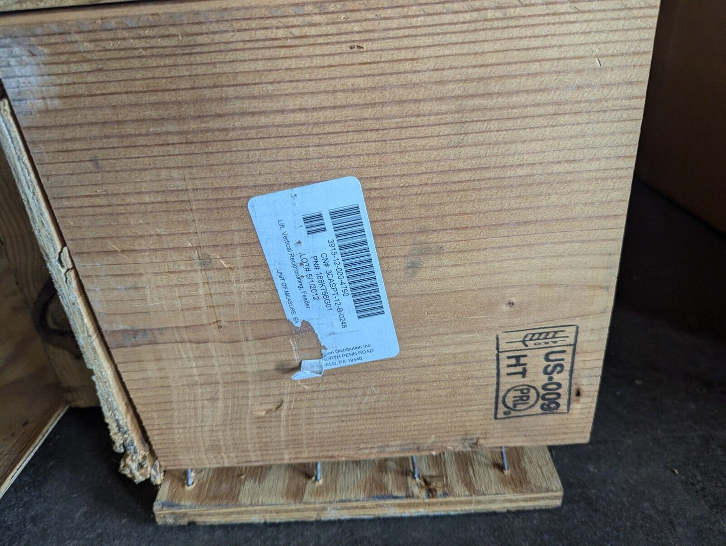 Macron 11237E01 Linear Rail Actuator / 3915-12-000-4790 Vertical Feeder Lift