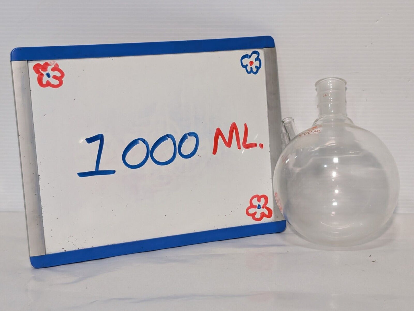 Ace Glass 1000ml Schlenk Flask, 24/40 Center Joint, Round Bottom