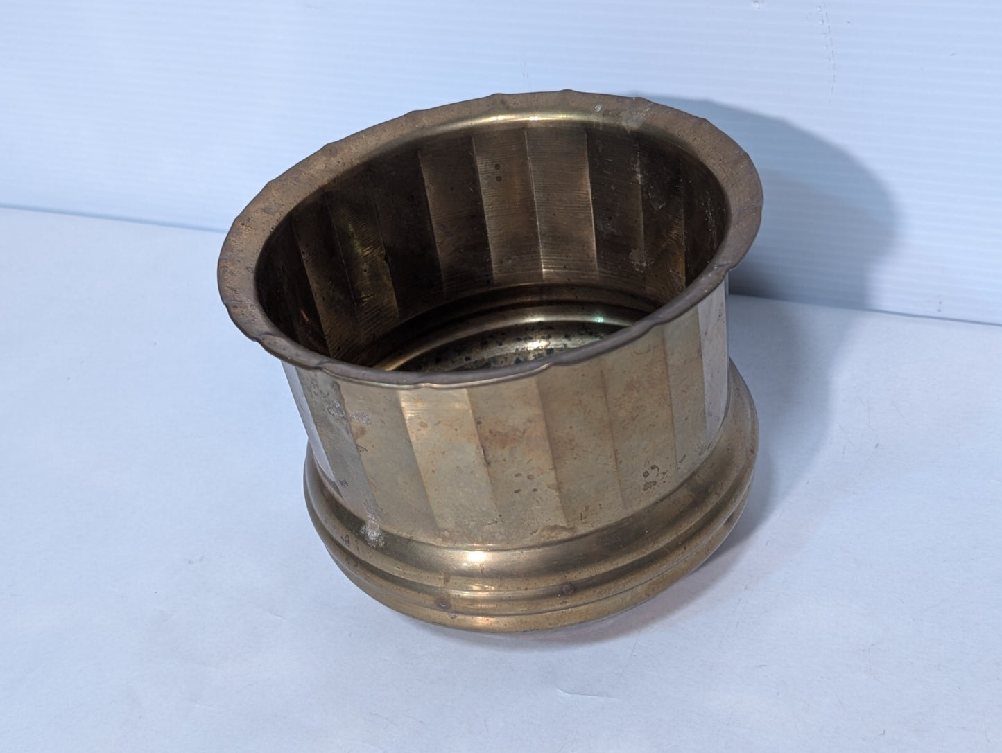 Vintage Brass Round Pot Planter Bucket