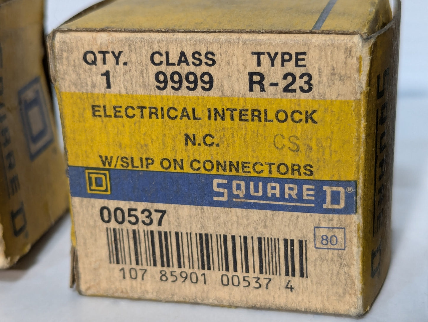Square D Class 9999 Type R-23 Electrical Interlock N.C. 00537, Slip-On Connector