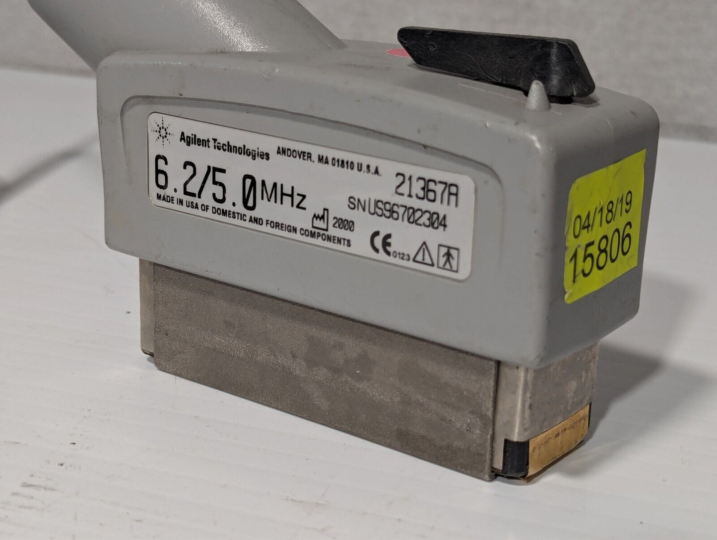 Agilent 21367A ultrasound transducer, 6.2/5.0 MHz with probe as pictured, 2000