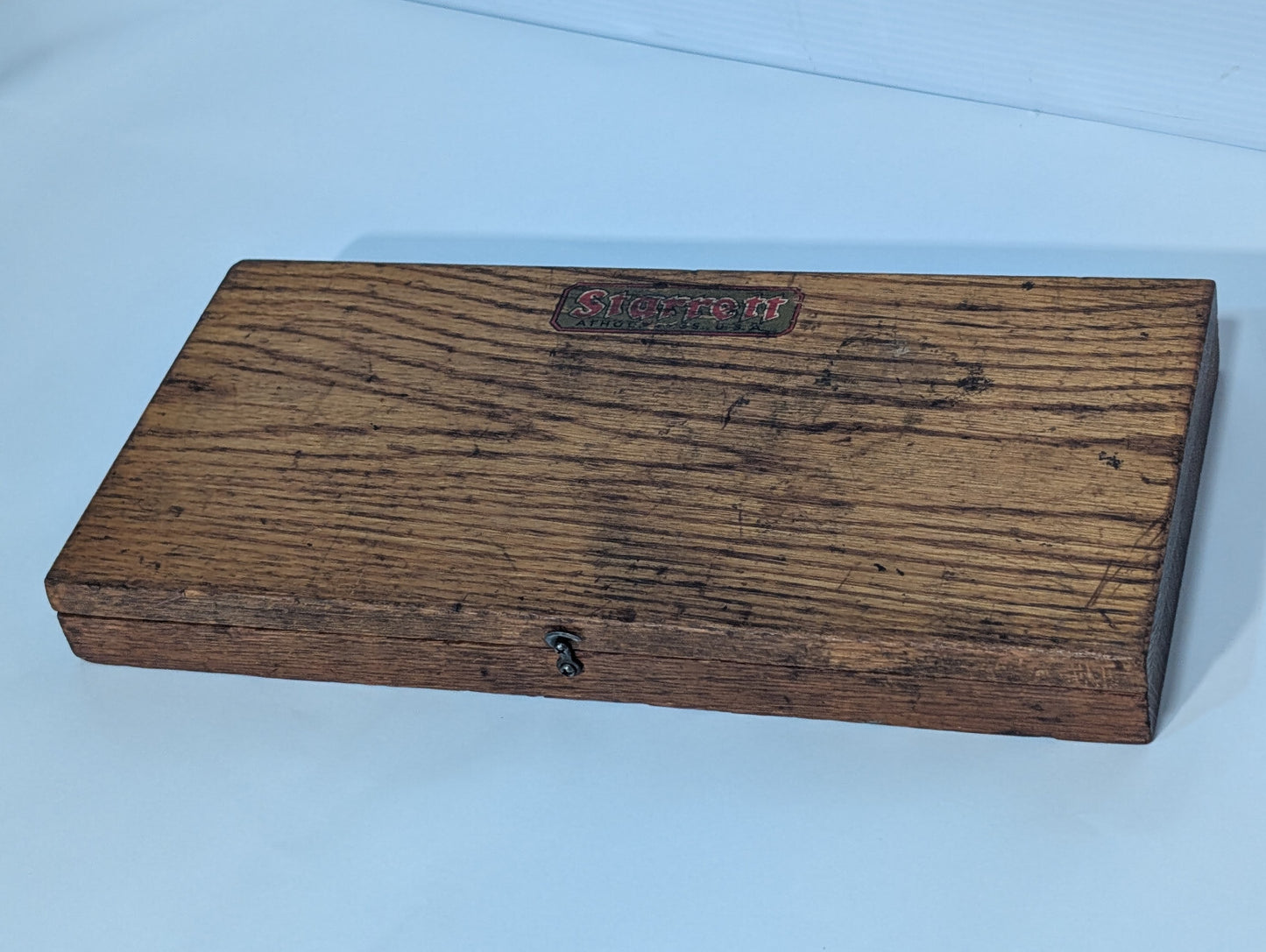 Vintage Starrett Machinist Gauge Blocks Measuring Tools Gage Set Wood Case, USA