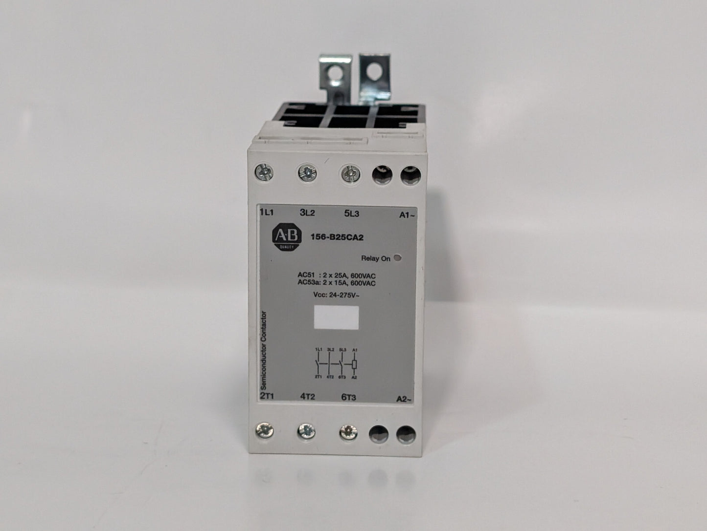 Allen Bradley 156-B25CA2 Ser A 2-Phase Semiconductor Contactor 600VAC 25A