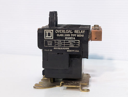 Square D Class 9065 Type SEO-8 Series A Overload Relay 600VAC