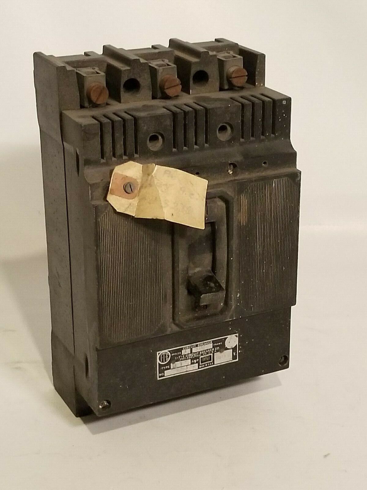ITE ET3090 circuit breaker, 3 pole, 90 amps, 277 VAC, used, 100 frame