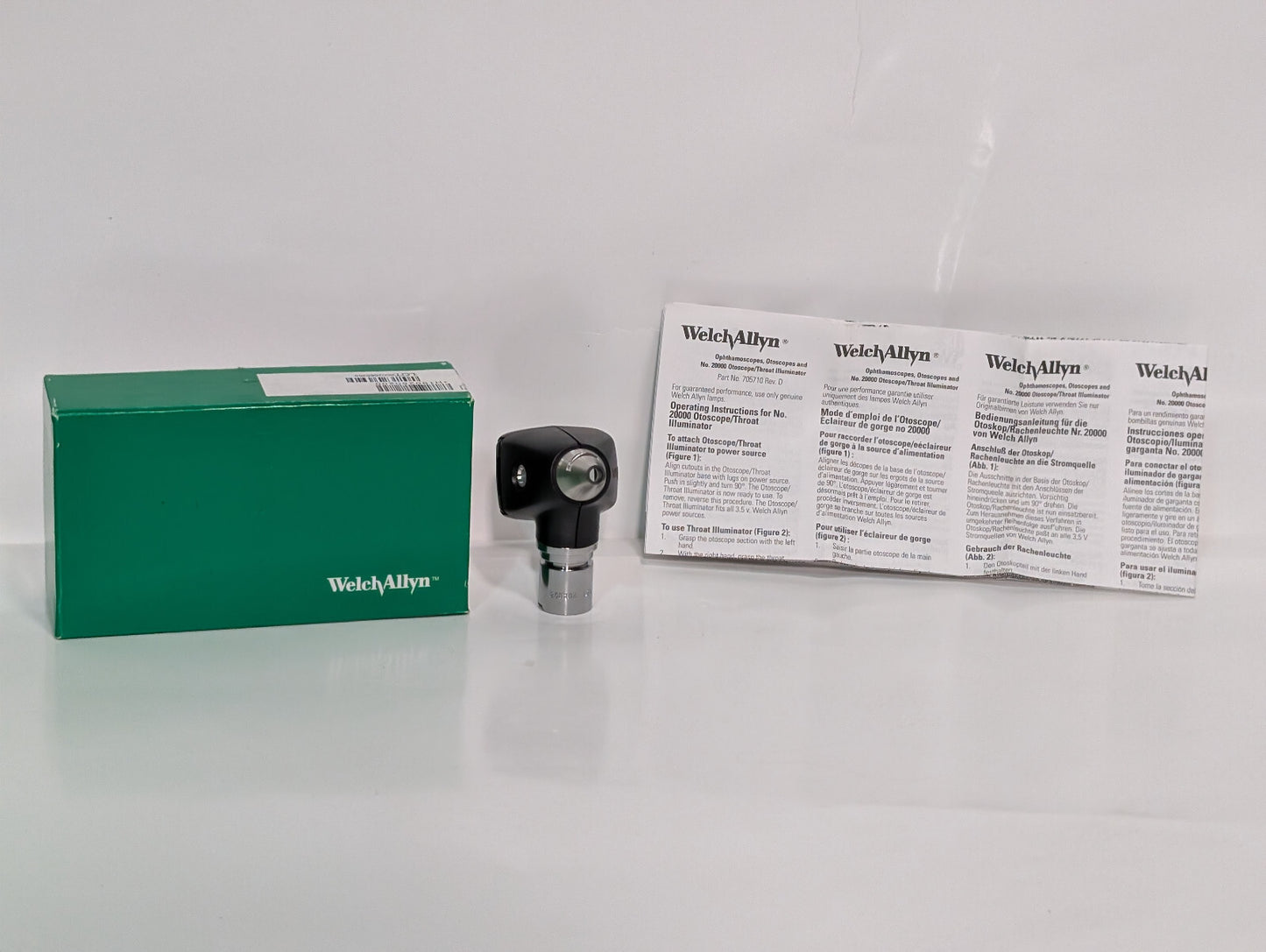 Welch Allyn 25020 Halogen Diagnostic Otoscope Head 3.5V