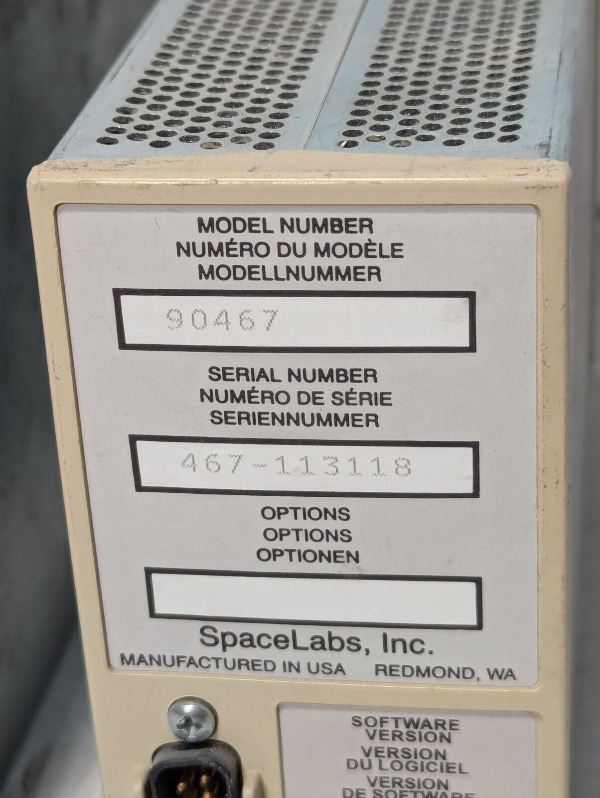 SpaceLabs 90467 Adult NIBP Sp02 Patient Monitor Module - Free Shipping