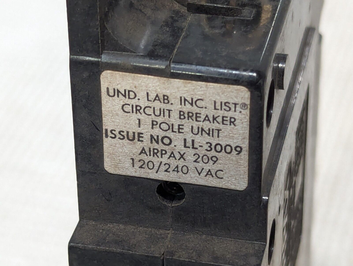 Airpax 209-1-1-6.3F-3-4-20 Circuit Breaker, 20A, 120/240VAC, 1P - Free Shipping