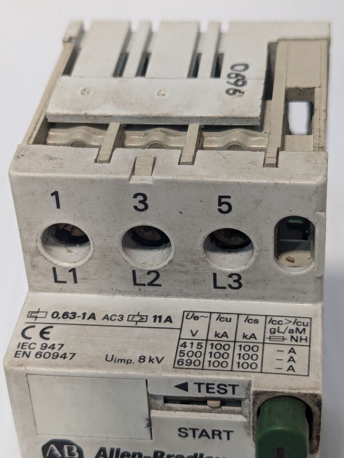Allen Bradley 140-MN-0100 SER C manual motor starter, 0.63A - Free Shipping