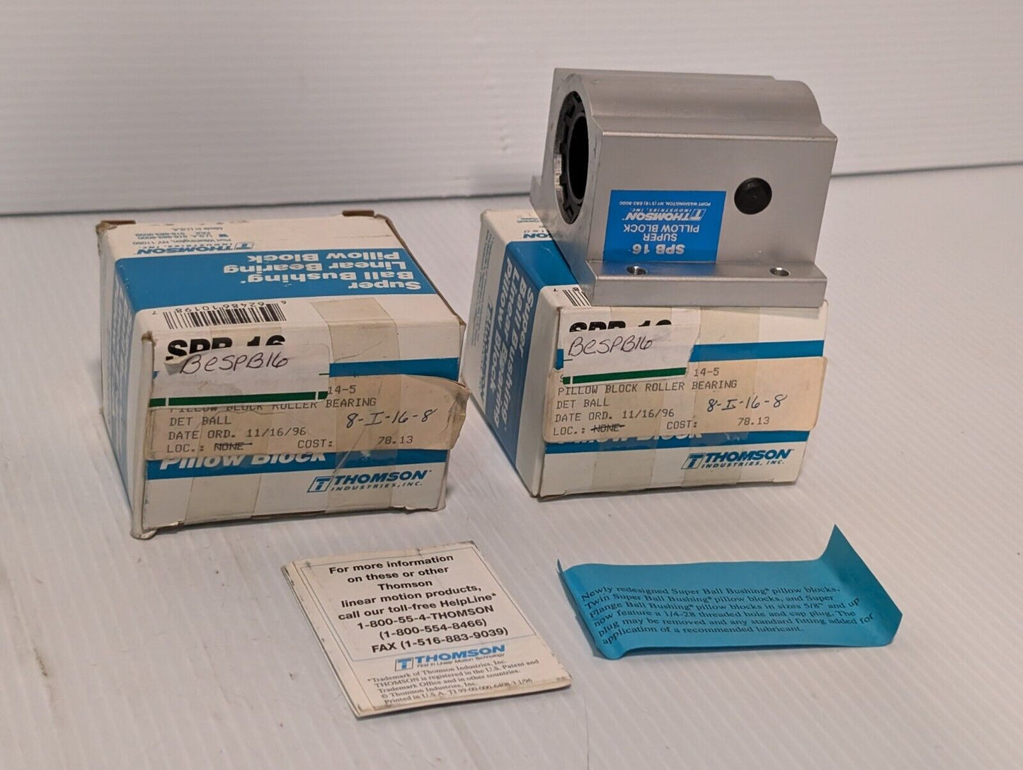 Thomson SPB16 Super Ball Bushing Linear Bearing Pillow Block - Free Shipping
