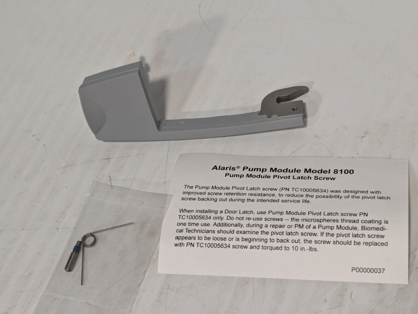 Alaris 49000447 Pivot Latch Screw for Alaris 8100 Pump - Free Shipping