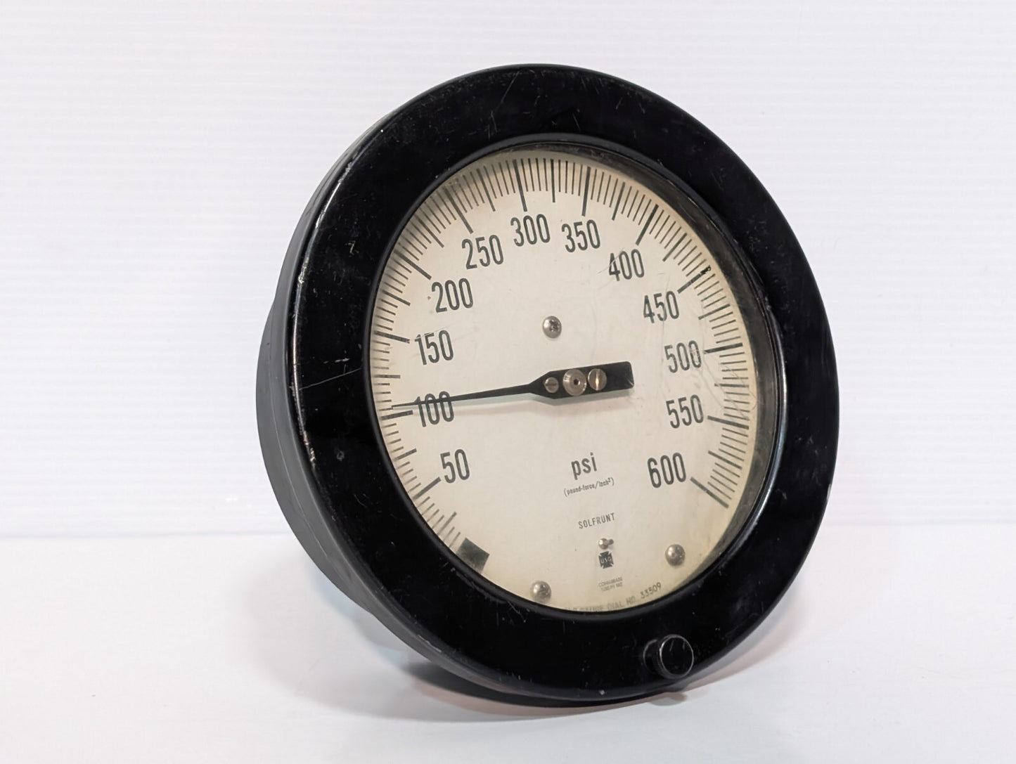 US Gauge (Ametek) 33509 Pressure Gauge, 0-600psi, 5.75" Dial Face, 1/4"npt