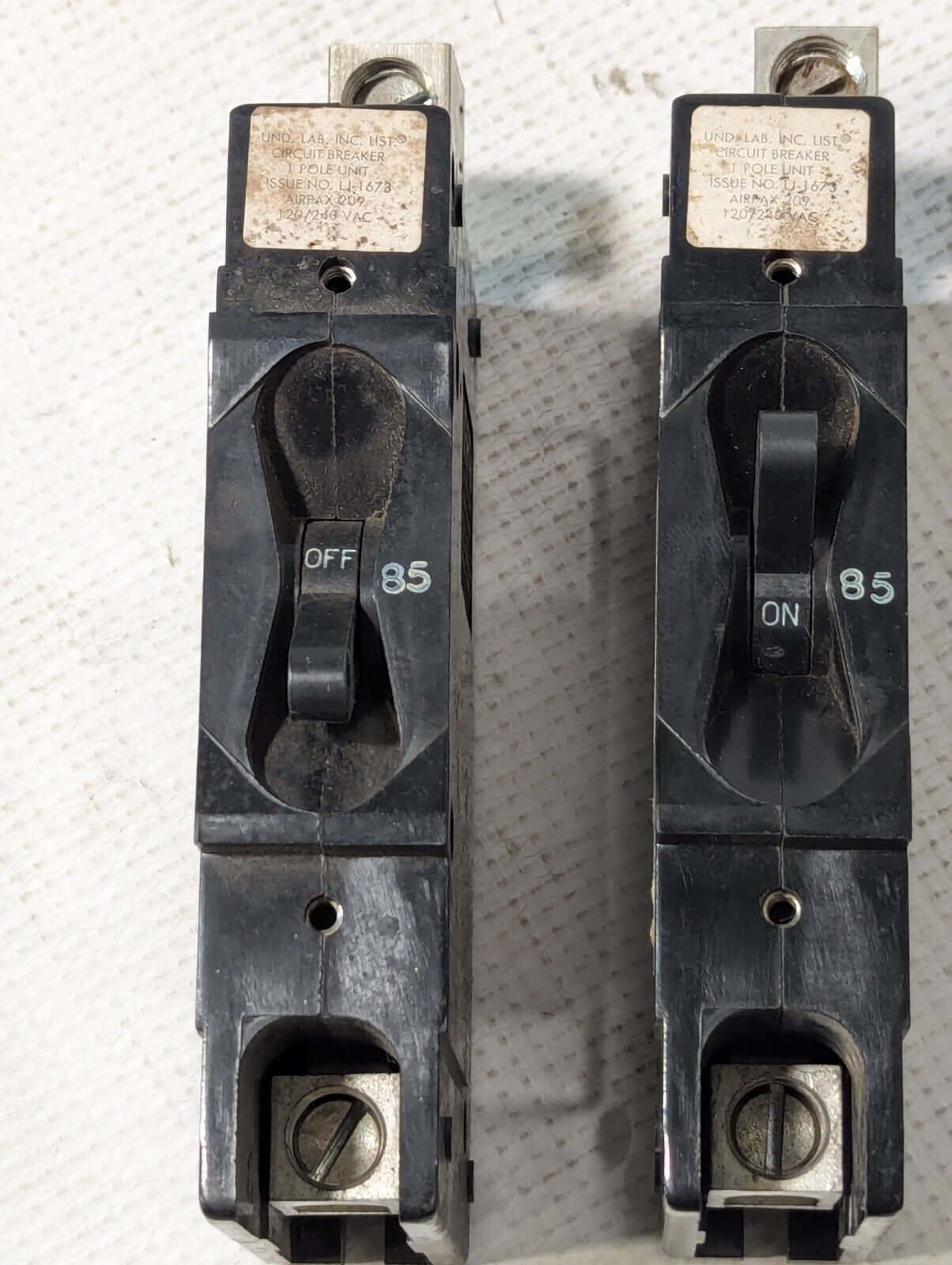 Airpax 209-1-4899-85 Specialty Circuit Breaker, 85A 1P 120/240VAC- Free Shipping