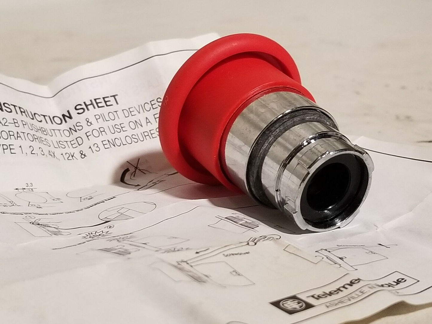 Telemecanique Class XA2-B red pushbutton