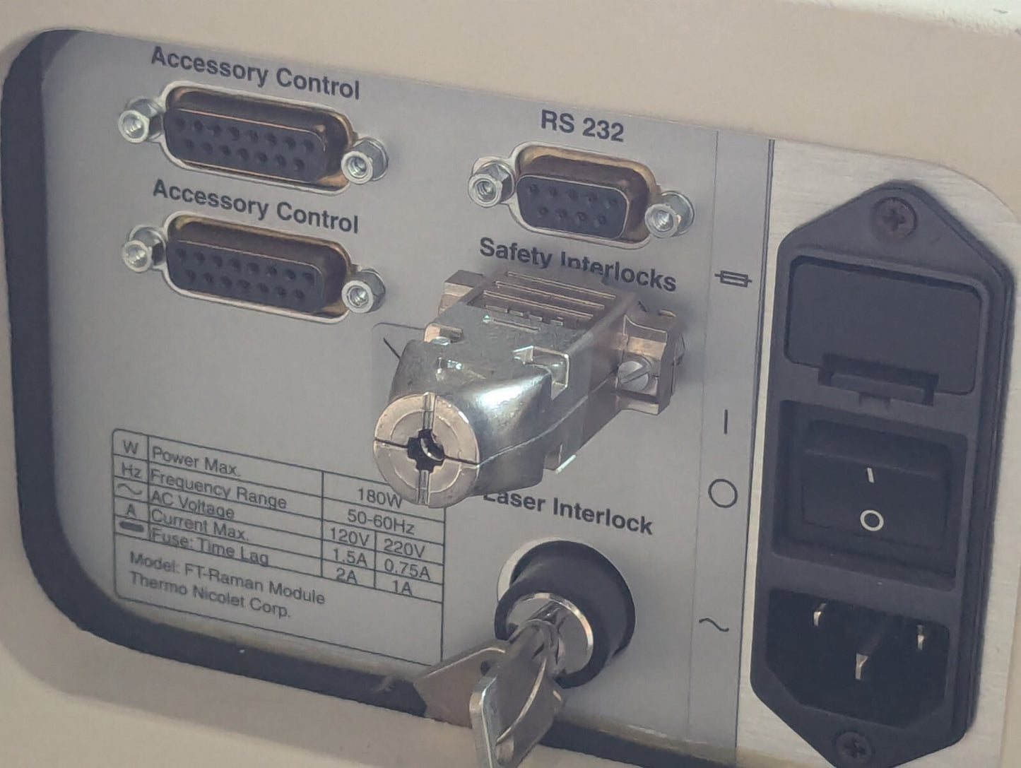 Thermo Sceintific Nicolet NXR-FT Raman Spectrometer Module with Cables