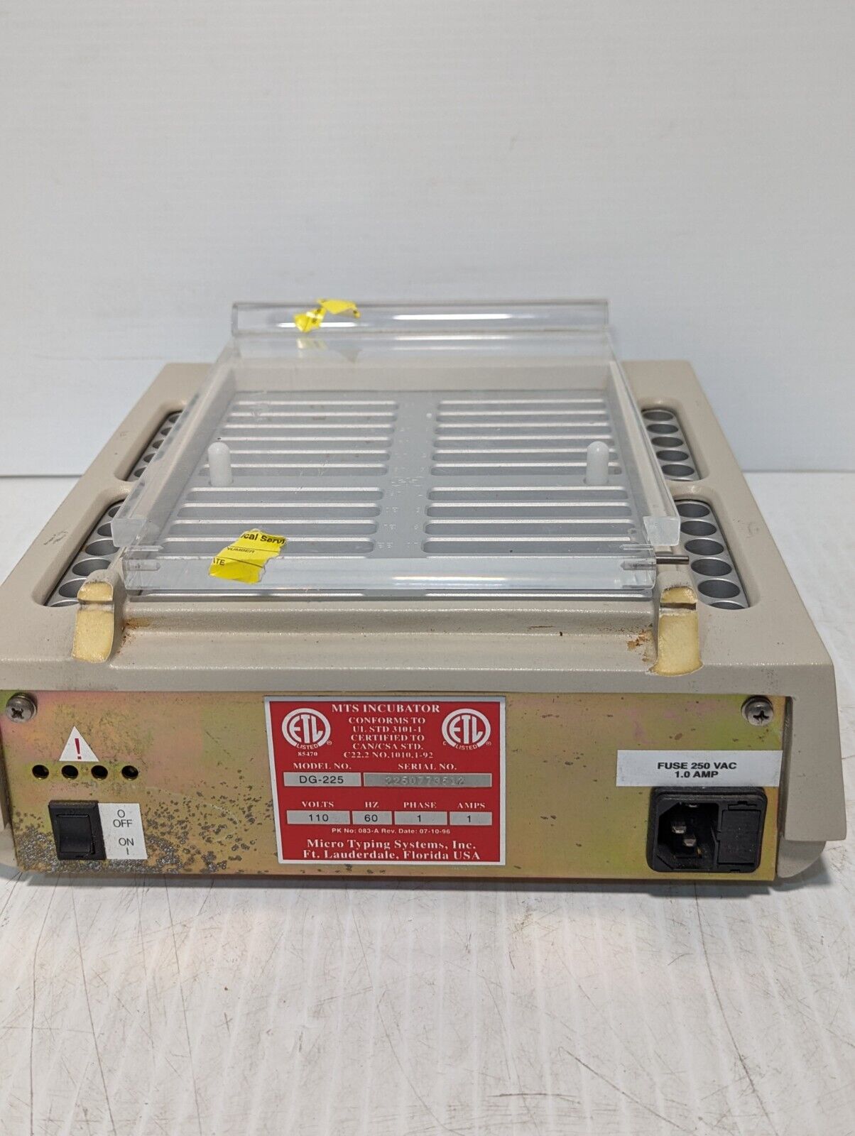 Ortho-Clinical Diagnostics DG-225 MTS Incubator - Free Shipping