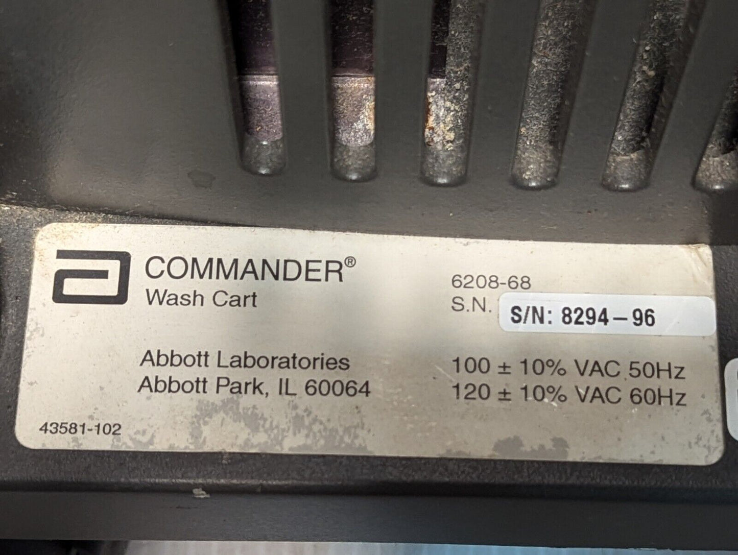 Abbott Laboratories 6208-68 Commander Wash Cart - Free Shipping