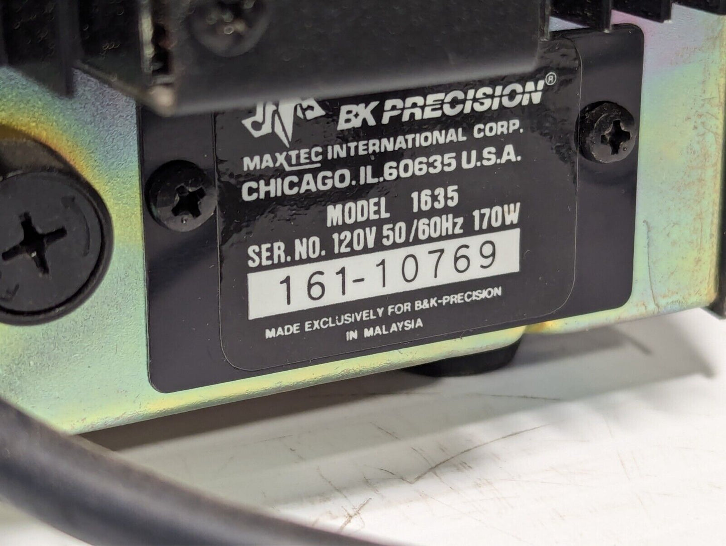 BK Precision 1635 DC power supply, 0-30VDC out, 120VAC input, as pictured