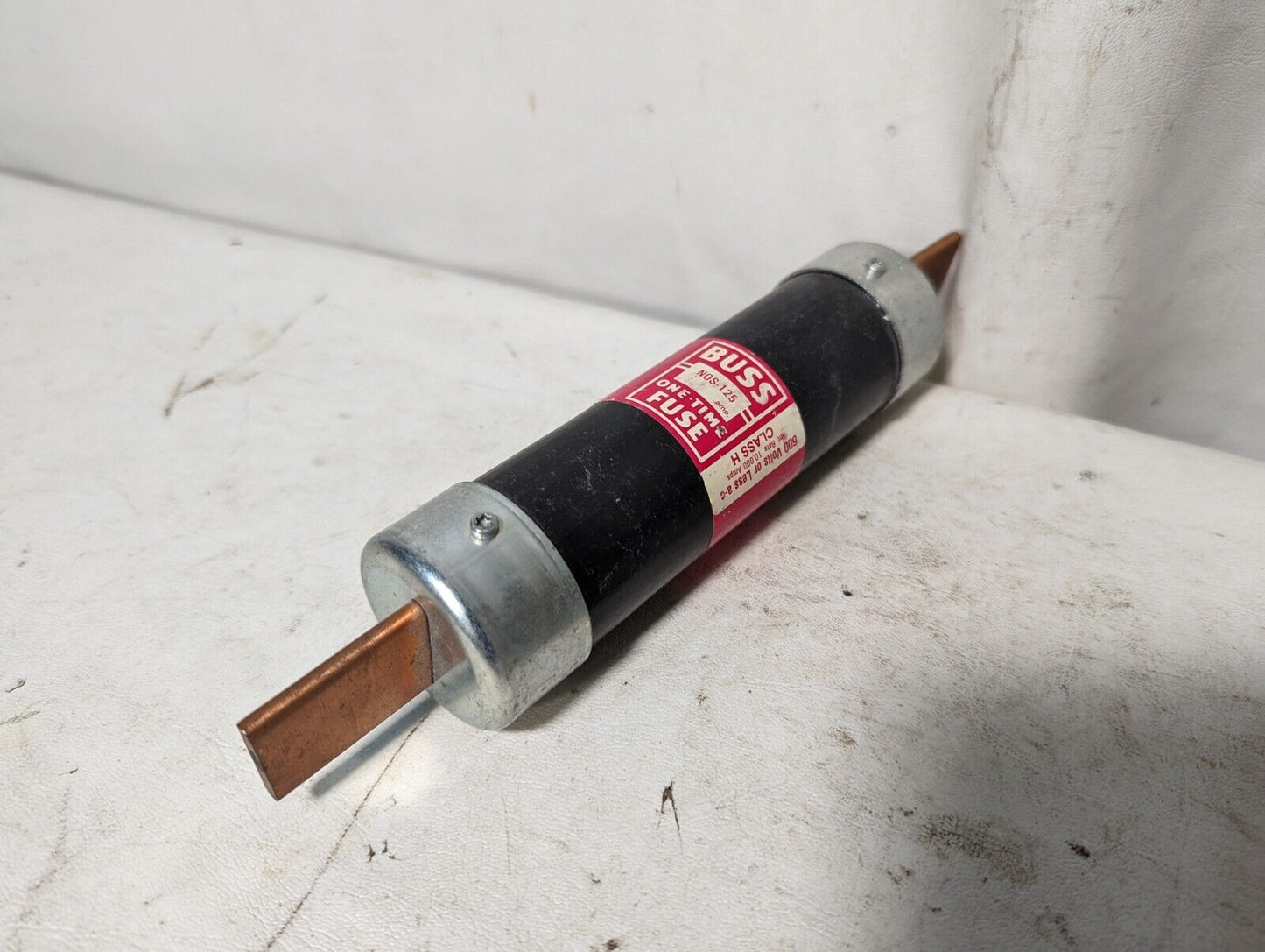 Lot of 4 Buss NOS-125 fuses, 125A, 600V or less AC