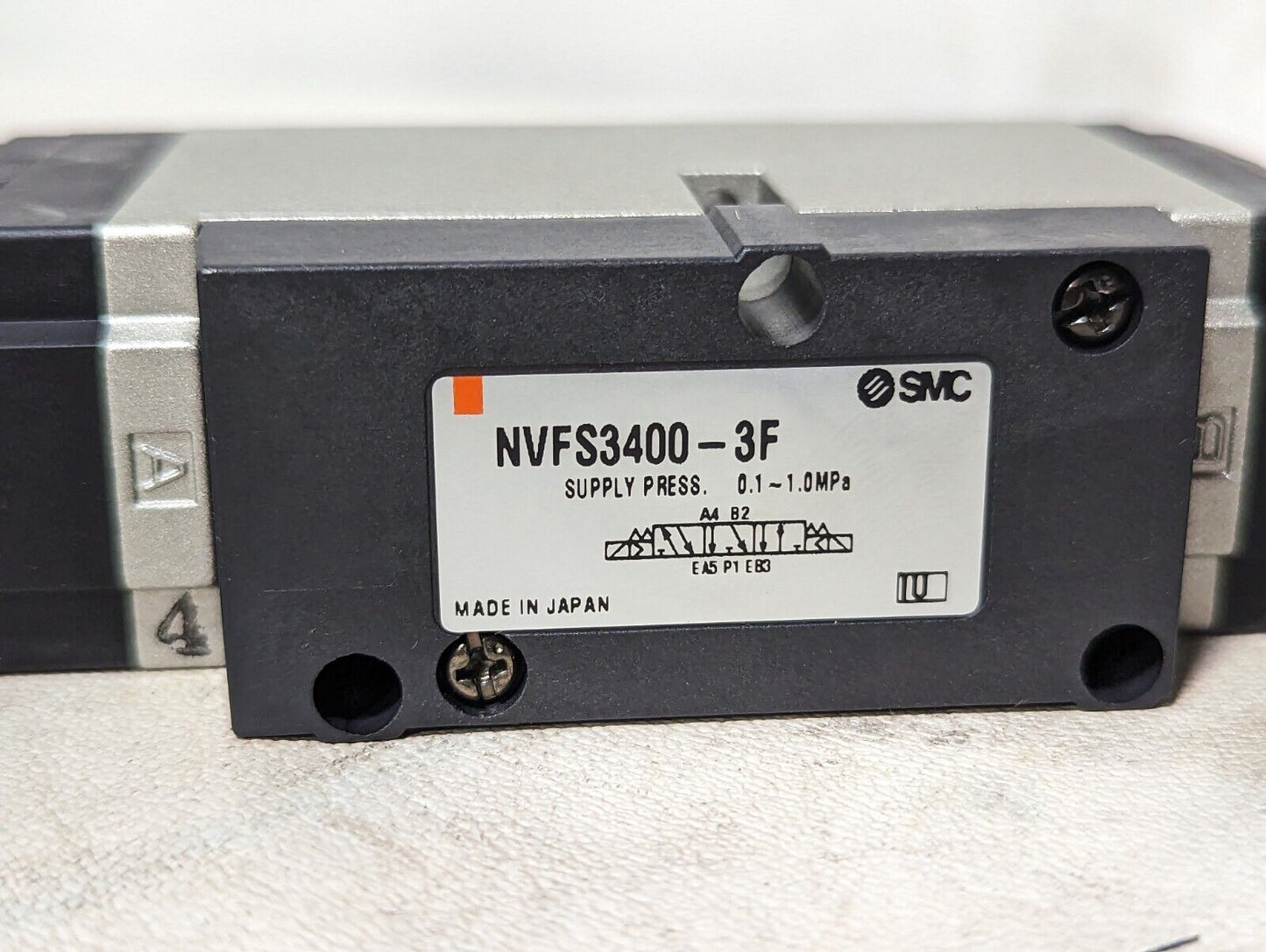SMC NVFS400-3F solenoid valve, supply pressure 0.1-1.0MPa
