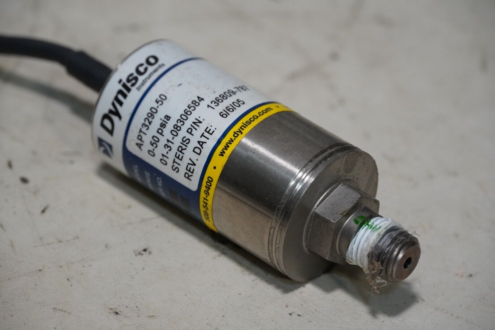 Steris P136809787 Chamber Pressure Transducer with Harness 0-50psia